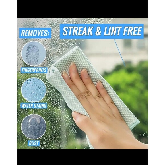 5 Pcs Streak Free , MICROFIBER,Nanoscale Cleaning Cloth,wash Cloth,12x16 Inches - Picture 3 of 8
